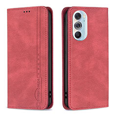 Coque Portefeuille Livre Cuir Etui Clapet B04F pour Motorola Moto Edge 30 Pro 5G Rouge