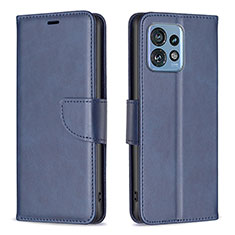 Coque Portefeuille Livre Cuir Etui Clapet B04F pour Motorola Moto Edge Plus (2023) 5G Bleu