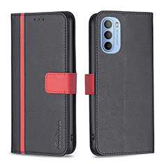 Coque Portefeuille Livre Cuir Etui Clapet B04F pour Motorola Moto G41 Noir