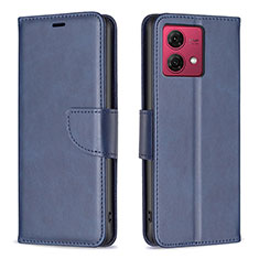 Coque Portefeuille Livre Cuir Etui Clapet B04F pour Motorola Moto G84 5G Bleu