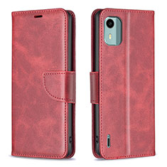 Coque Portefeuille Livre Cuir Etui Clapet B04F pour Nokia C12 Plus Rouge