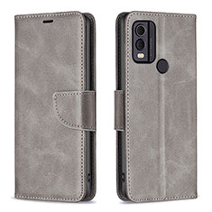 Coque Portefeuille Livre Cuir Etui Clapet B04F pour Nokia C22 Gris