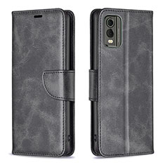 Coque Portefeuille Livre Cuir Etui Clapet B04F pour Nokia C32 Noir