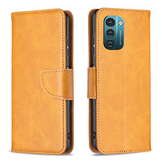 Coque Portefeuille Livre Cuir Etui Clapet B04F pour Nokia G11 Brun Clair