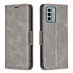 Coque Portefeuille Livre Cuir Etui Clapet B04F pour Nokia G22 Gris