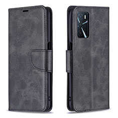 Coque Portefeuille Livre Cuir Etui Clapet B04F pour Oppo A16 Noir