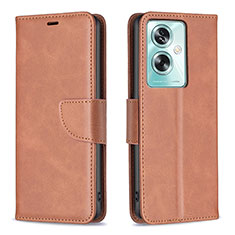 Coque Portefeuille Livre Cuir Etui Clapet B04F pour Oppo A2 5G Marron