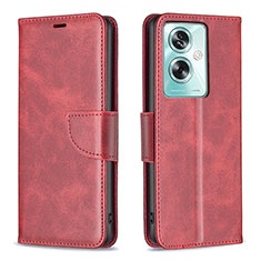 Coque Portefeuille Livre Cuir Etui Clapet B04F pour Oppo A2 5G Rouge