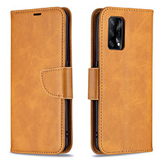 Coque Portefeuille Livre Cuir Etui Clapet B04F pour Oppo A74 4G Brun Clair