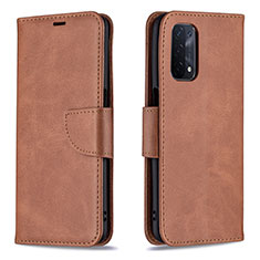 Coque Portefeuille Livre Cuir Etui Clapet B04F pour Oppo A74 5G Marron