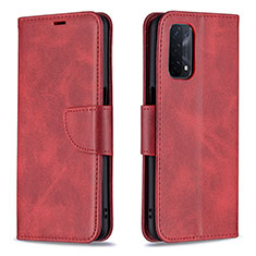 Coque Portefeuille Livre Cuir Etui Clapet B04F pour Oppo A74 5G Rouge