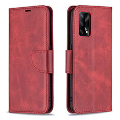 Coque Portefeuille Livre Cuir Etui Clapet B04F pour Oppo A95 4G Rouge