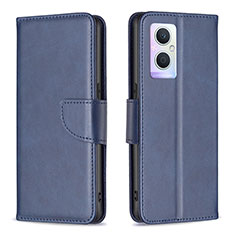 Coque Portefeuille Livre Cuir Etui Clapet B04F pour Oppo A96 5G Bleu