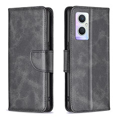 Coque Portefeuille Livre Cuir Etui Clapet B04F pour Oppo A96 5G Noir