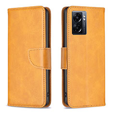 Coque Portefeuille Livre Cuir Etui Clapet B04F pour Oppo K10 5G India Brun Clair