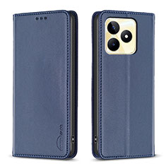 Coque Portefeuille Livre Cuir Etui Clapet B04F pour Realme C51 Bleu