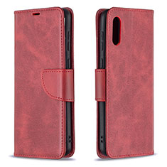 Coque Portefeuille Livre Cuir Etui Clapet B04F pour Samsung Galaxy A02 Rouge