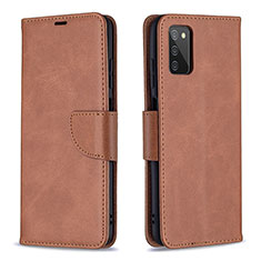 Coque Portefeuille Livre Cuir Etui Clapet B04F pour Samsung Galaxy A02s Marron