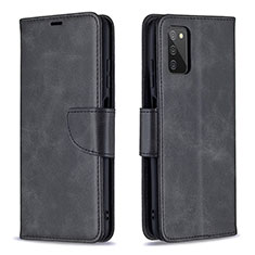 Coque Portefeuille Livre Cuir Etui Clapet B04F pour Samsung Galaxy A02s Noir