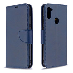 Coque Portefeuille Livre Cuir Etui Clapet B04F pour Samsung Galaxy A11 Bleu