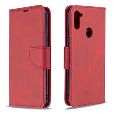 Coque Portefeuille Livre Cuir Etui Clapet B04F pour Samsung Galaxy A11 Rouge