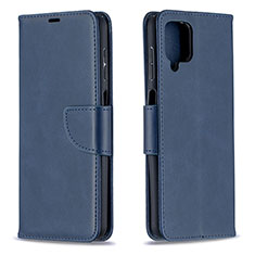 Coque Portefeuille Livre Cuir Etui Clapet B04F pour Samsung Galaxy A12 5G Bleu
