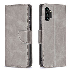 Coque Portefeuille Livre Cuir Etui Clapet B04F pour Samsung Galaxy A13 4G Gris