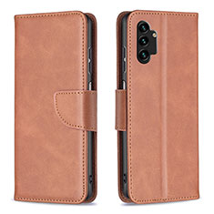 Coque Portefeuille Livre Cuir Etui Clapet B04F pour Samsung Galaxy A13 4G Marron