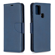 Coque Portefeuille Livre Cuir Etui Clapet B04F pour Samsung Galaxy A21s Bleu