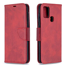 Coque Portefeuille Livre Cuir Etui Clapet B04F pour Samsung Galaxy A21s Rouge