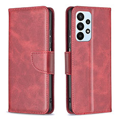 Coque Portefeuille Livre Cuir Etui Clapet B04F pour Samsung Galaxy A23 4G Rouge