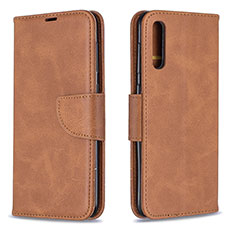 Coque Portefeuille Livre Cuir Etui Clapet B04F pour Samsung Galaxy A50 Marron