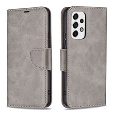 Coque Portefeuille Livre Cuir Etui Clapet B04F pour Samsung Galaxy A53 5G Gris