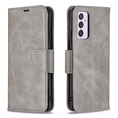 Coque Portefeuille Livre Cuir Etui Clapet B04F pour Samsung Galaxy A82 5G Gris