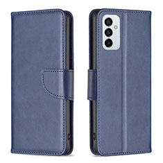 Coque Portefeuille Livre Cuir Etui Clapet B04F pour Samsung Galaxy F23 5G Bleu