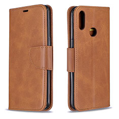 Coque Portefeuille Livre Cuir Etui Clapet B04F pour Samsung Galaxy M01s Marron