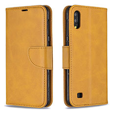 Coque Portefeuille Livre Cuir Etui Clapet B04F pour Samsung Galaxy M10 Brun Clair