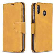 Coque Portefeuille Livre Cuir Etui Clapet B04F pour Samsung Galaxy M20 Brun Clair