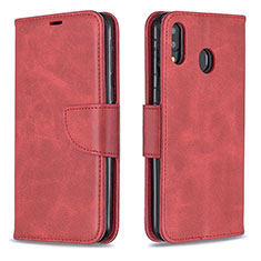 Coque Portefeuille Livre Cuir Etui Clapet B04F pour Samsung Galaxy M20 Rouge