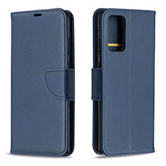 Coque Portefeuille Livre Cuir Etui Clapet B04F pour Samsung Galaxy Note 20 5G Bleu