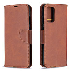 Coque Portefeuille Livre Cuir Etui Clapet B04F pour Samsung Galaxy Note 20 5G Marron