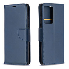 Coque Portefeuille Livre Cuir Etui Clapet B04F pour Samsung Galaxy Note 20 Ultra 5G Bleu