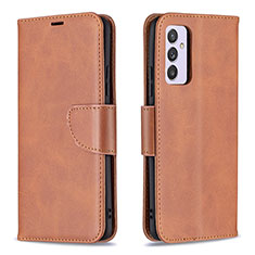 Coque Portefeuille Livre Cuir Etui Clapet B04F pour Samsung Galaxy Quantum4 5G Marron