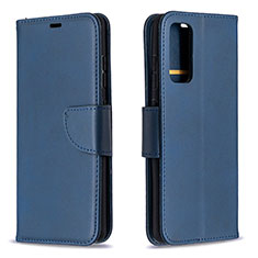 Coque Portefeuille Livre Cuir Etui Clapet B04F pour Samsung Galaxy S20 FE 4G Bleu