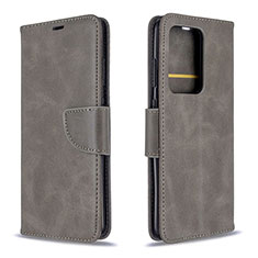 Coque Portefeuille Livre Cuir Etui Clapet B04F pour Samsung Galaxy S20 Plus 5G Gris