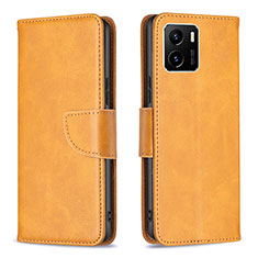 Coque Portefeuille Livre Cuir Etui Clapet B04F pour Vivo iQOO U5x Brun Clair