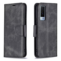 Coque Portefeuille Livre Cuir Etui Clapet B04F pour Vivo V21e 5G Noir