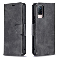 Coque Portefeuille Livre Cuir Etui Clapet B04F pour Vivo V21s 5G Noir