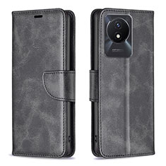 Coque Portefeuille Livre Cuir Etui Clapet B04F pour Vivo Y02t Noir