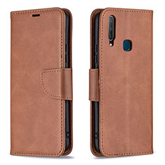 Coque Portefeuille Livre Cuir Etui Clapet B04F pour Vivo Y11 Marron